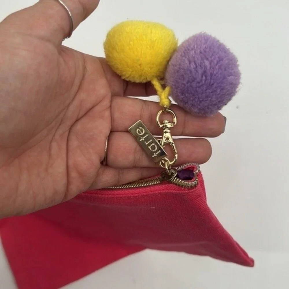 Tarte pink cosmetic bag “Never not Busy” catch all bag